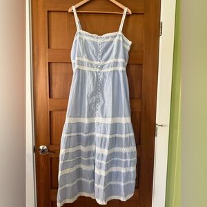 Gap Lace Trim Maxi Dress Large New